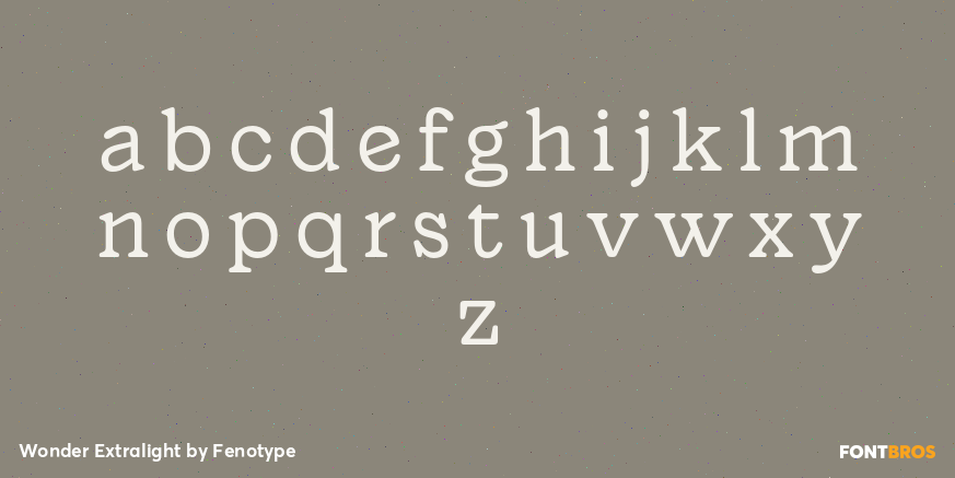 Wonder Extralight Font Poster #1