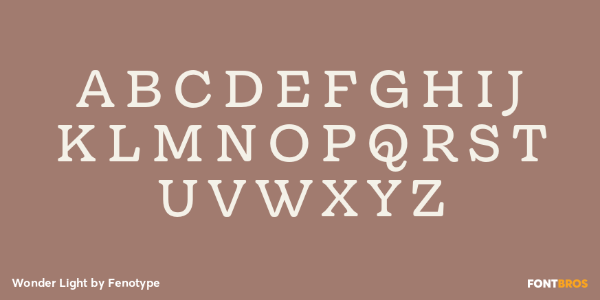 Wonder Light Font Poster #2