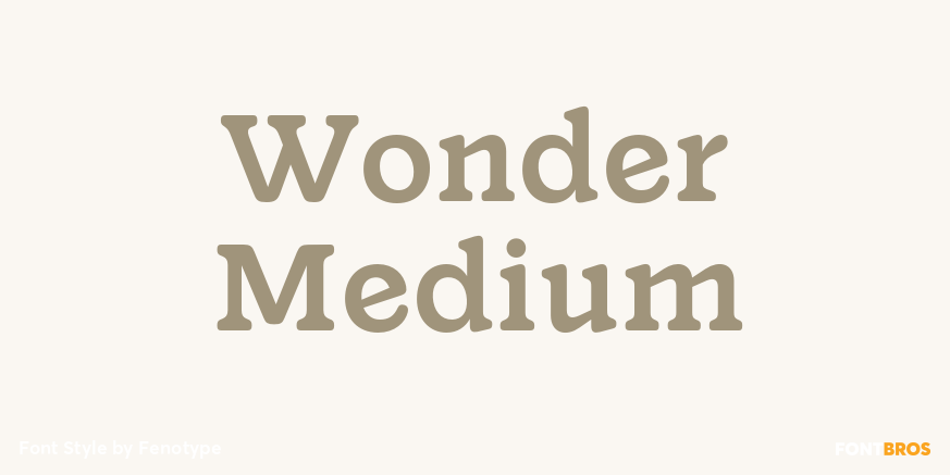 Wonder Medium Font Poster #1