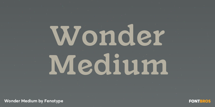 Wonder Medium Font Poster #1
