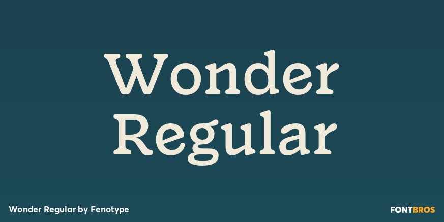 Wonder Regular Font Poster #1