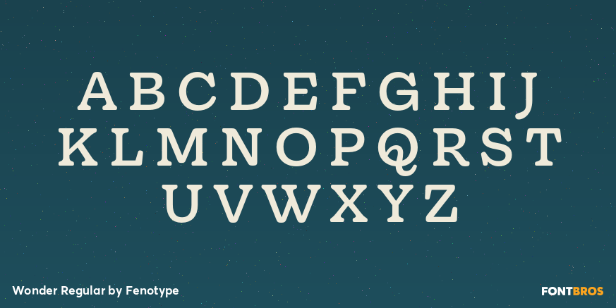 Wonder Regular Font Poster #2