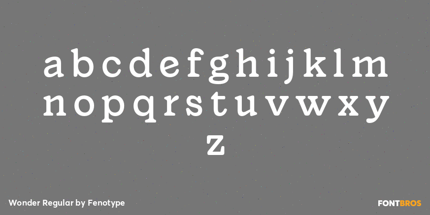 Wonder Regular Font Poster #3
