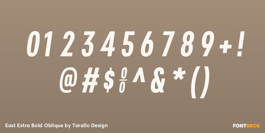 East Extra Bold Oblique Font Poster #1