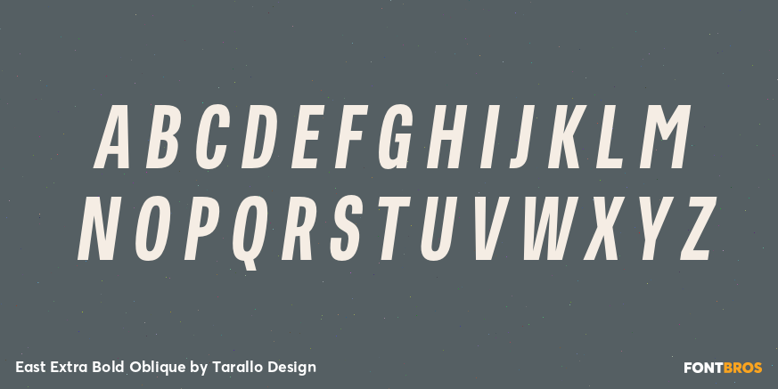 East Extra Bold Oblique Font Poster #2