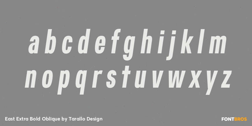 East Extra Bold Oblique Font Poster #1
