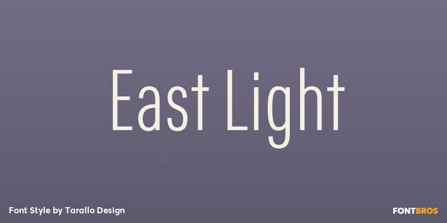 East Light Font Poster #1