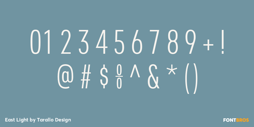 East Light Font Poster #1