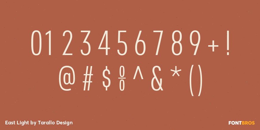 East Light Font Poster #4