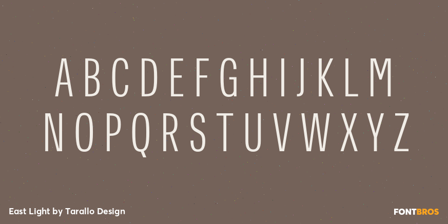East Light Font Poster #1
