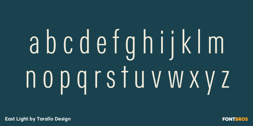 East Light Font Poster #1