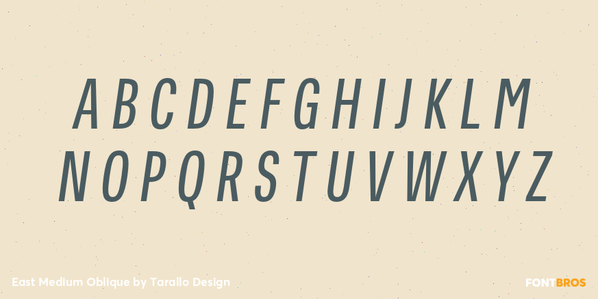 East Medium Oblique Font Poster #2