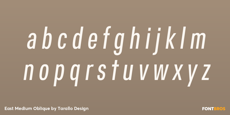 East Medium Oblique Font Poster #3