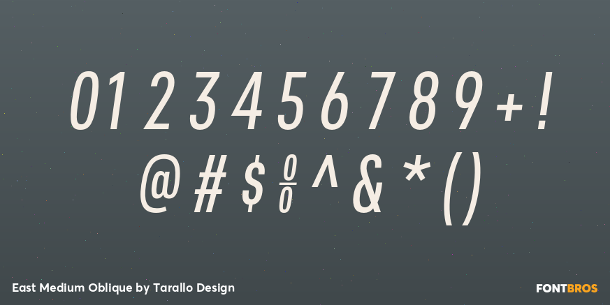 East Medium Oblique Font Poster #4