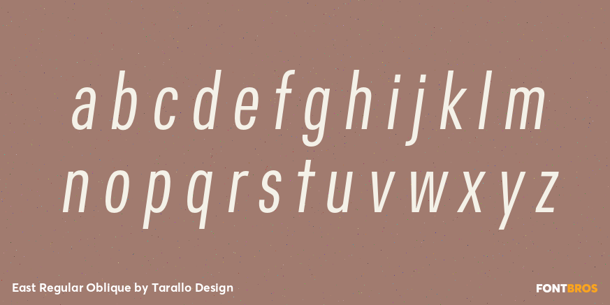 East Regular Oblique Font Poster #3