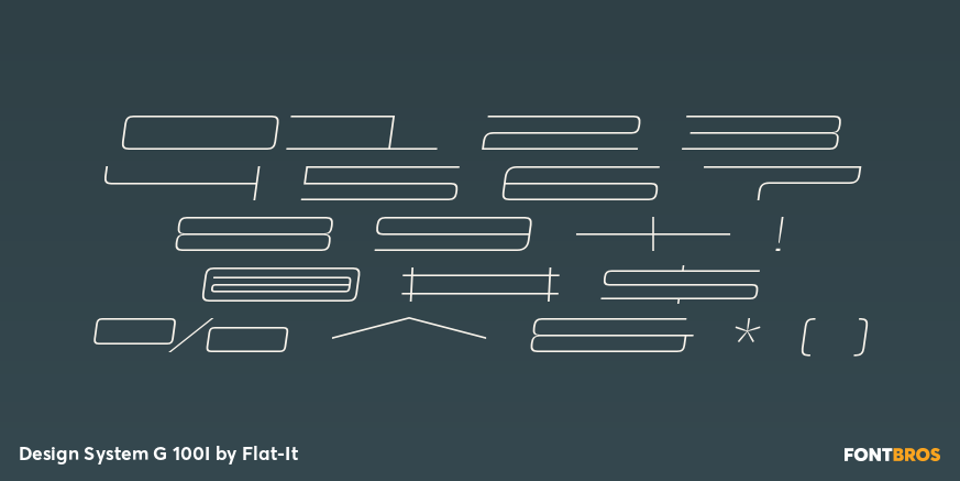Design System G 100I Font Poster #1