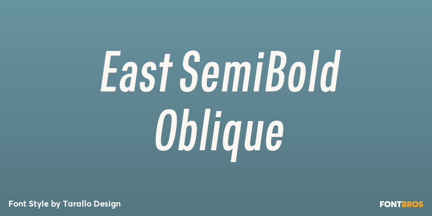 East SemiBold Oblique Font Poster #1