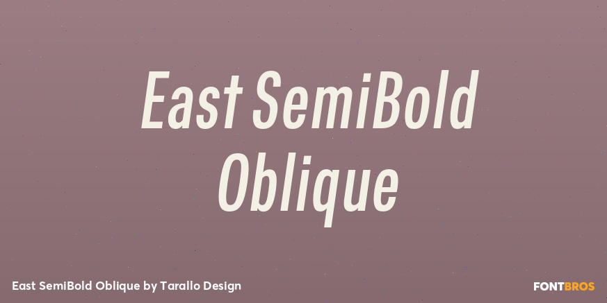 East SemiBold Oblique Font Poster #1