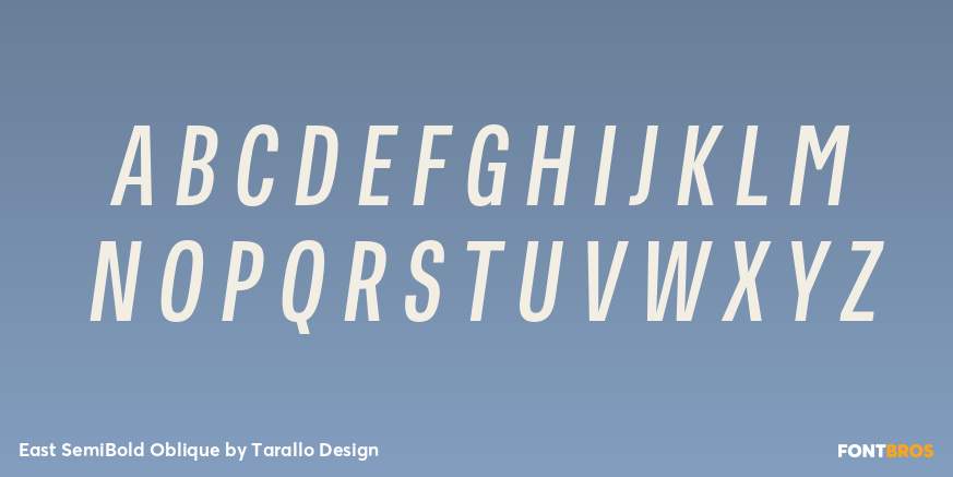 East SemiBold Oblique Font Poster #2
