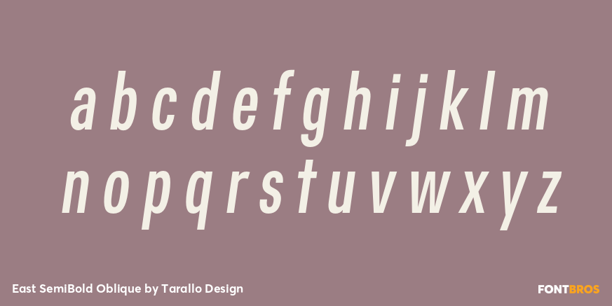 East SemiBold Oblique Font Poster #3