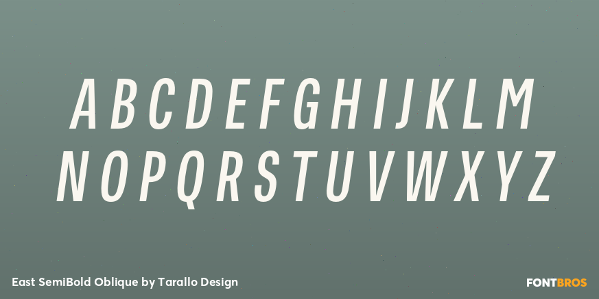 East SemiBold Oblique Font Poster #1