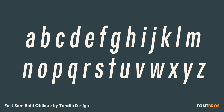 East SemiBold Oblique Font Poster #1
