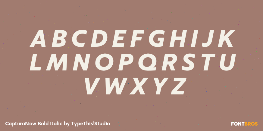 CapturaNow Bold Italic Font Poster #2