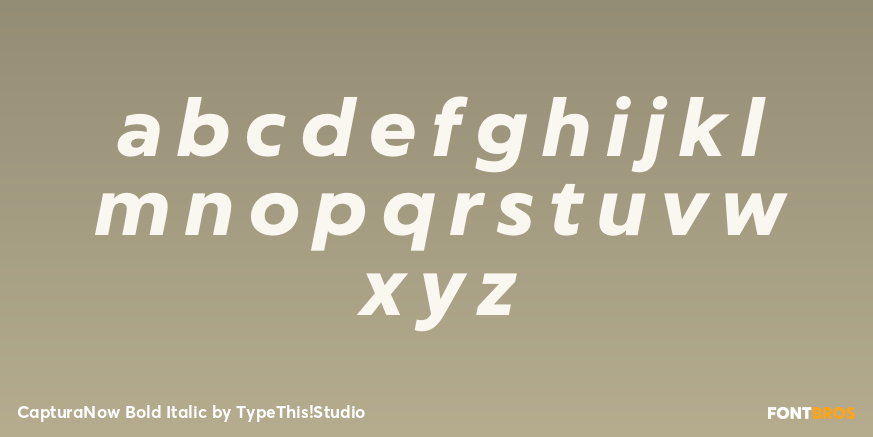 CapturaNow Bold Italic Font Poster #3