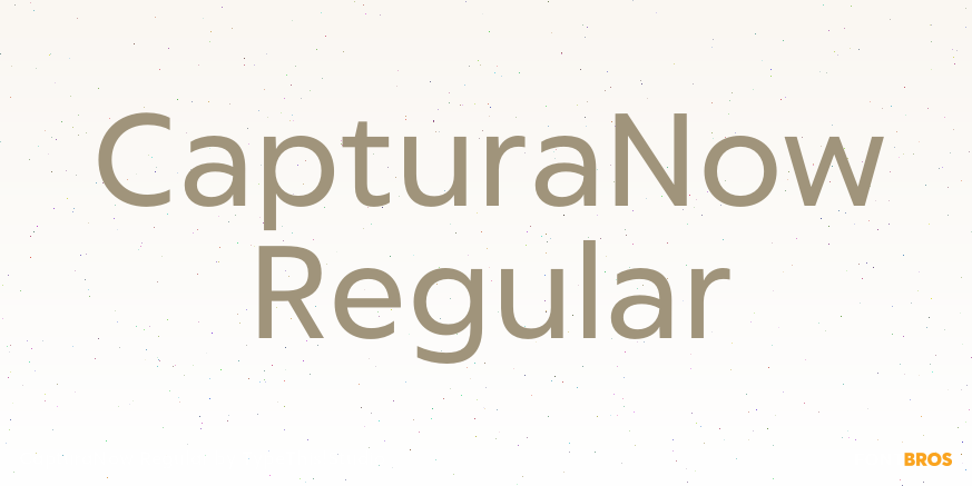 CapturaNow Regular Font Poster #1