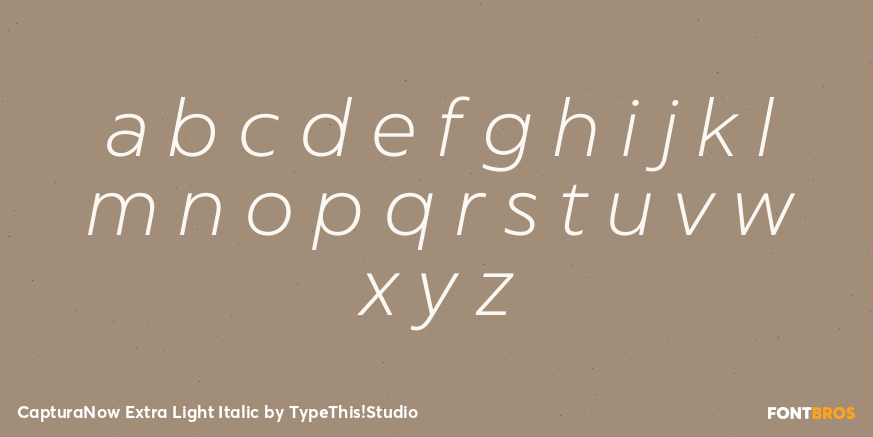 CapturaNow Extra Light Italic Font Poster #3
