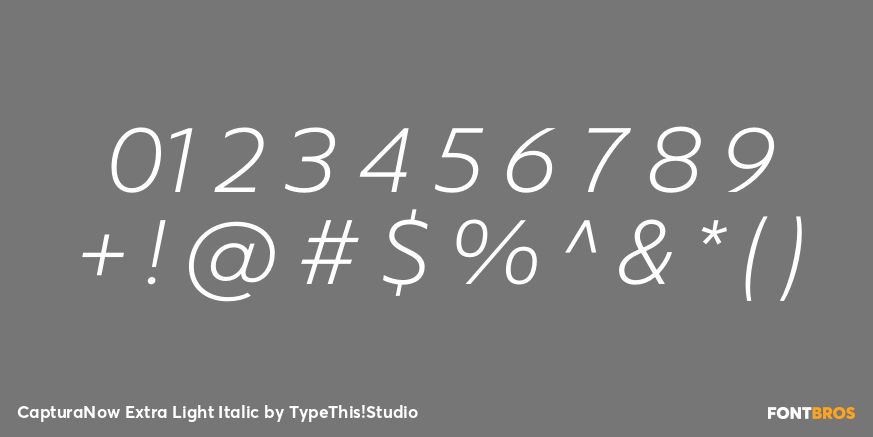 CapturaNow Extra Light Italic Font Poster #4