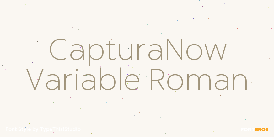 CapturaNow Variable Roman Poster
