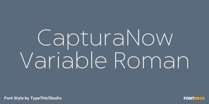 CapturaNow Variable Roman Poster