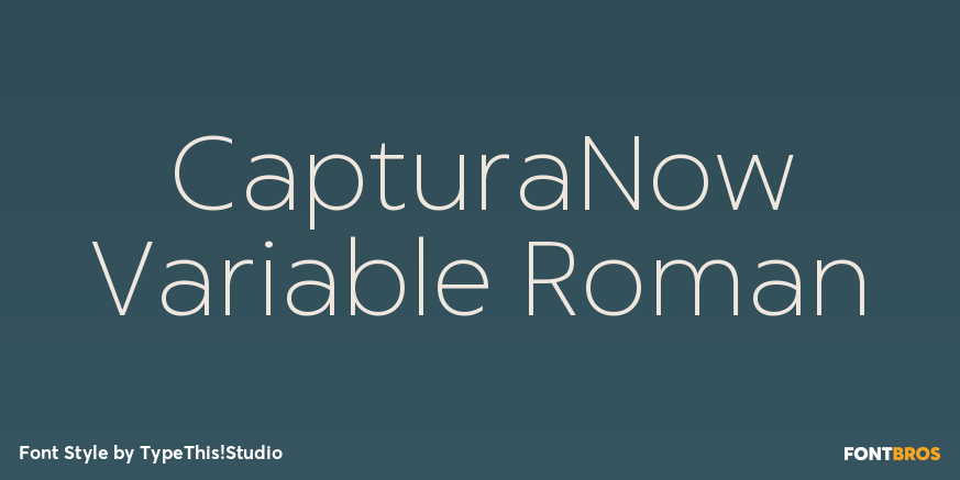 CapturaNow Variable Roman Poster
