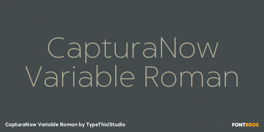 CapturaNow Variable Roman Poster