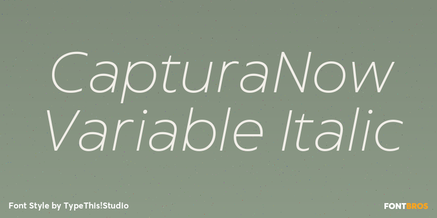 CapturaNow Variable Italic Poster