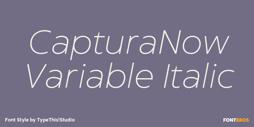 CapturaNow Variable Italic Poster