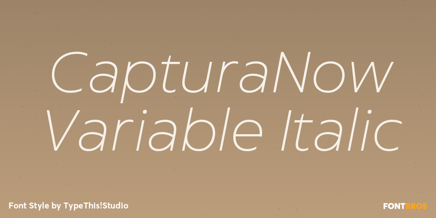 CapturaNow Variable Italic Poster