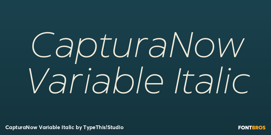 CapturaNow Variable Italic Poster