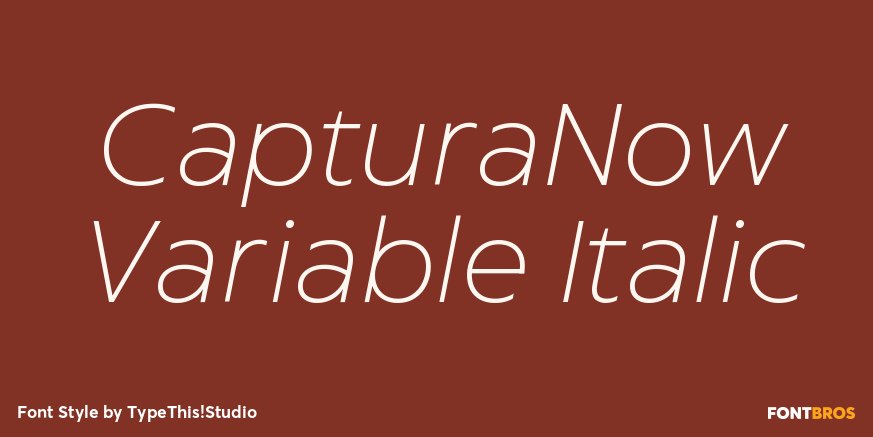 CapturaNow Variable Italic Poster