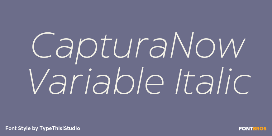 CapturaNow Variable Italic Poster