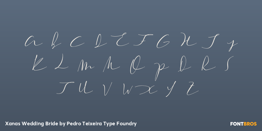 Xanas Wedding Bride Font Poster #2