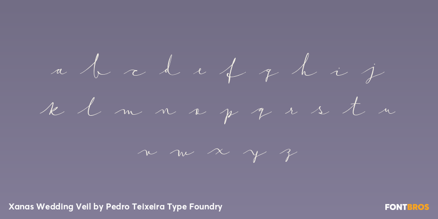 Xanas Wedding Veil Font Poster #3