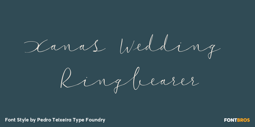Xanas Wedding Ringbearer Font Poster #1