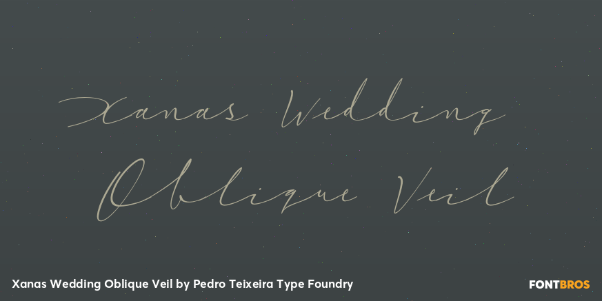 Xanas Wedding Oblique Veil Font Poster #1