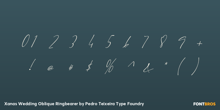 Xanas Wedding Oblique Ringbearer Font Poster #1