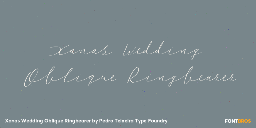 Xanas Wedding Oblique Ringbearer Font Poster #1