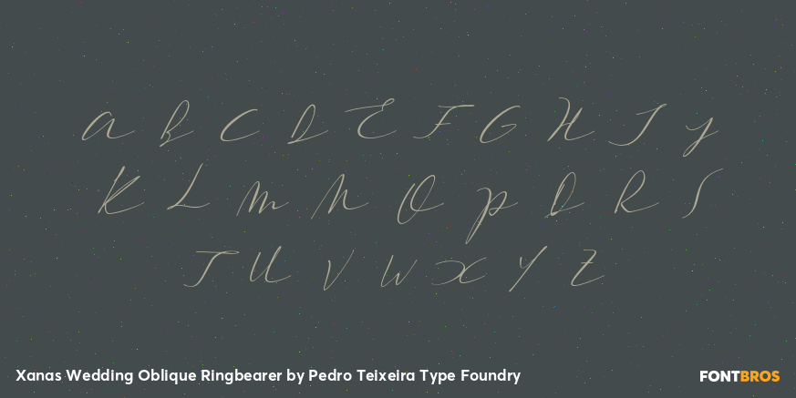 Xanas Wedding Oblique Ringbearer Font Poster #2