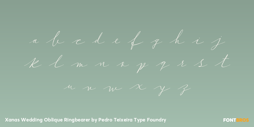 Xanas Wedding Oblique Ringbearer Font Poster #3