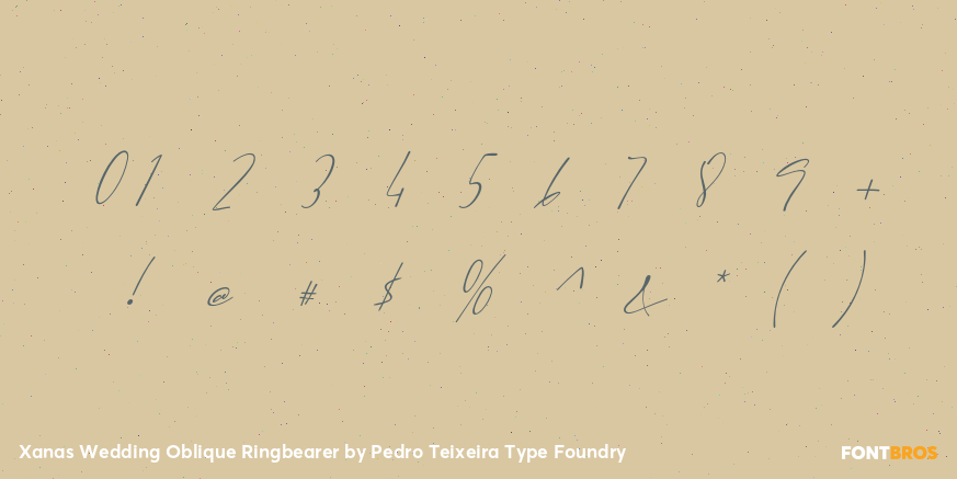 Xanas Wedding Oblique Ringbearer Font Poster #4